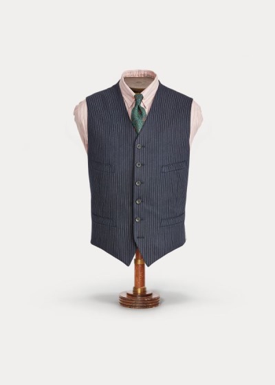 Colete Ralph Lauren Pinstripe Herringbone Homem 09135-DTPN